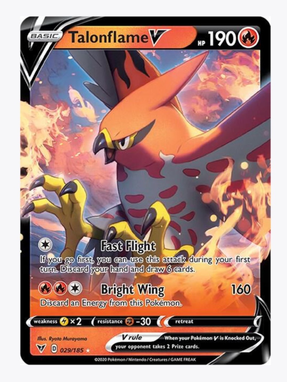 Talonflame V SWSH04: Vivid Voltage Pokemon Trading Card